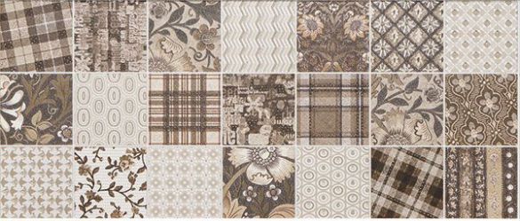 VSN DECORO TESSUTO MIX COFFEE/NUT 26Х61 VSND66K Декор настенный с текстурой Глянцевый