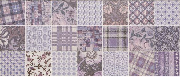 VSN DECORO TESSUTO MIX VIOLET/LILAC 26Х61 VSND22K Декор настенный с текстурой Глянцевый
